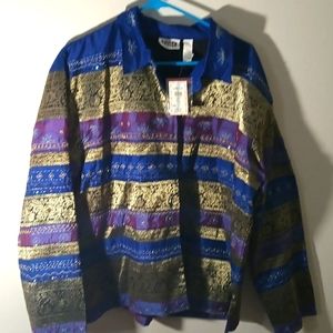 Chicos Design legend easy jacket blue size 3